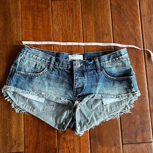 One Teaspoon Blue Distressed Jean Shorts - Number 2's